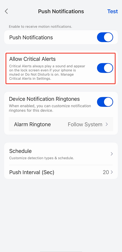 critical alerts