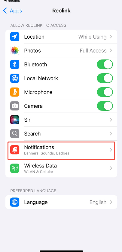 notificaitons phone settings