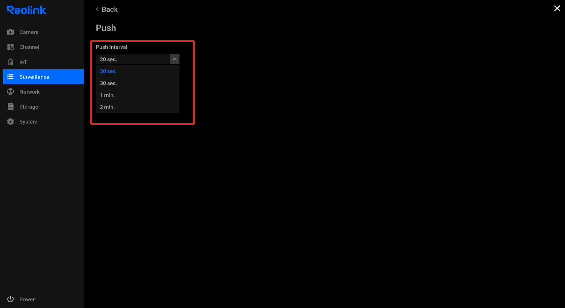 push interval