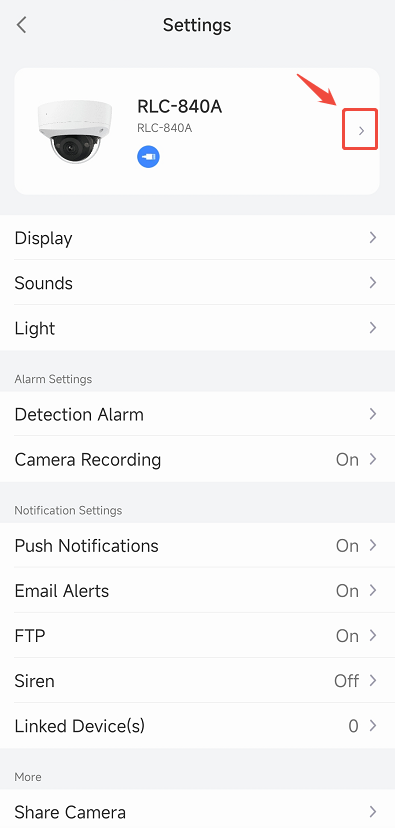 camera information