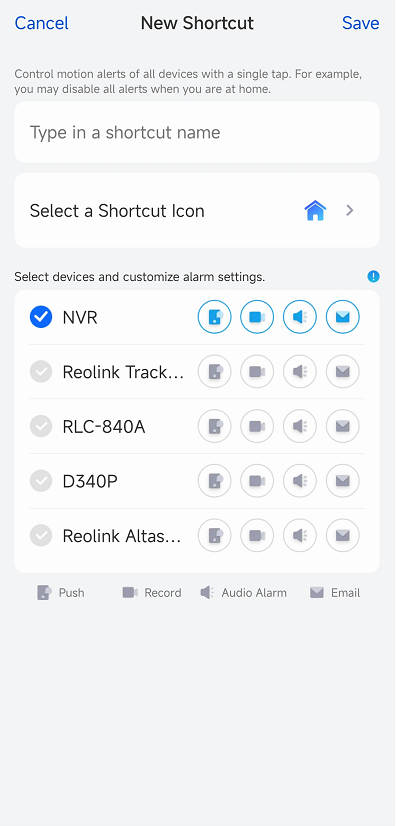 set up new shortcut