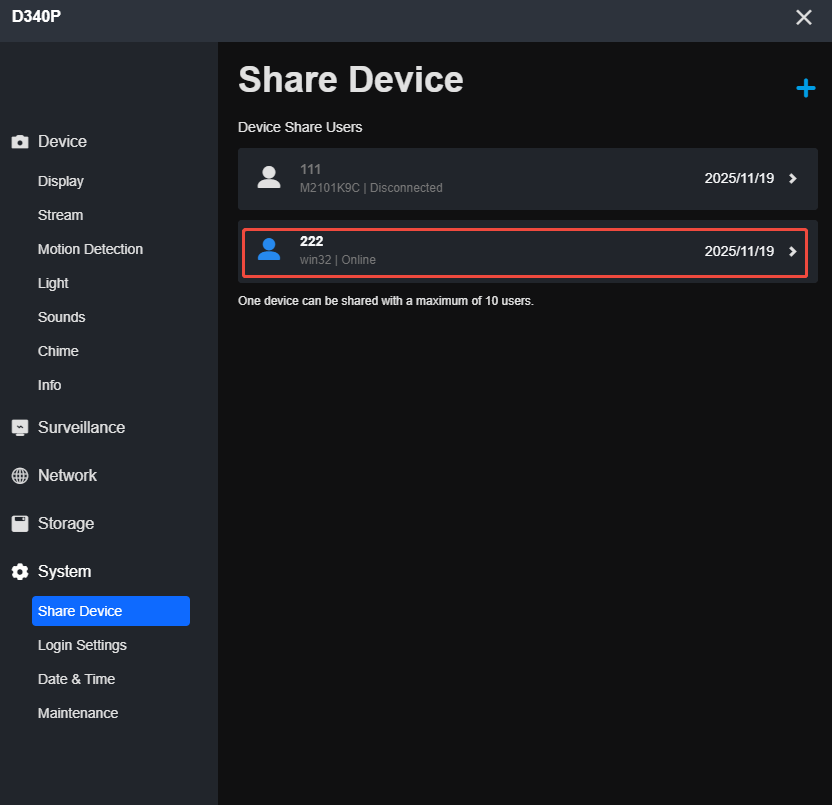 click recipients
