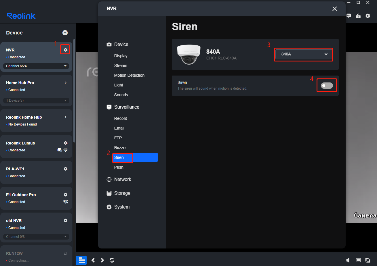 enable the siren