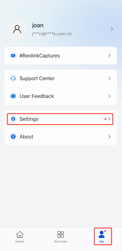 Me Settings