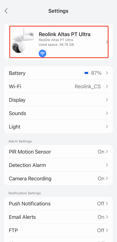 camera name