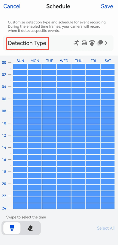 tap detection type