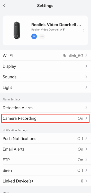 camera recording