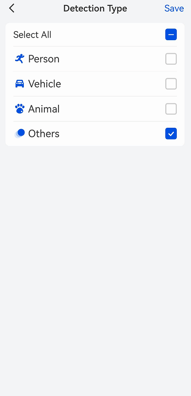 select detection type