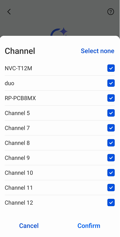 select channel
