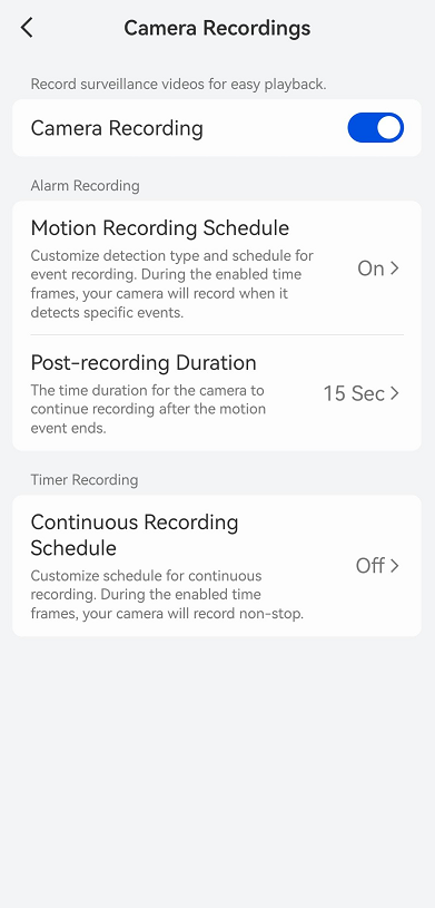 camera recording page