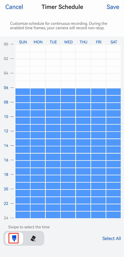 swipe to select（timer）