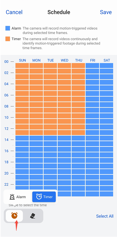 record timer schedule
