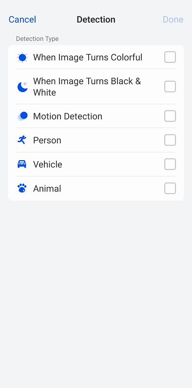 detection type