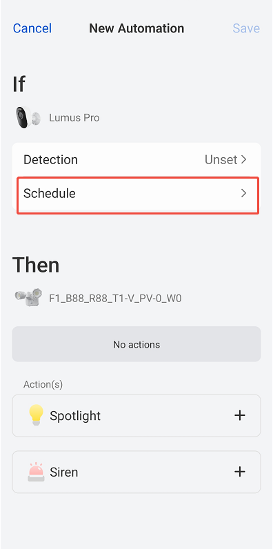 tap schedule