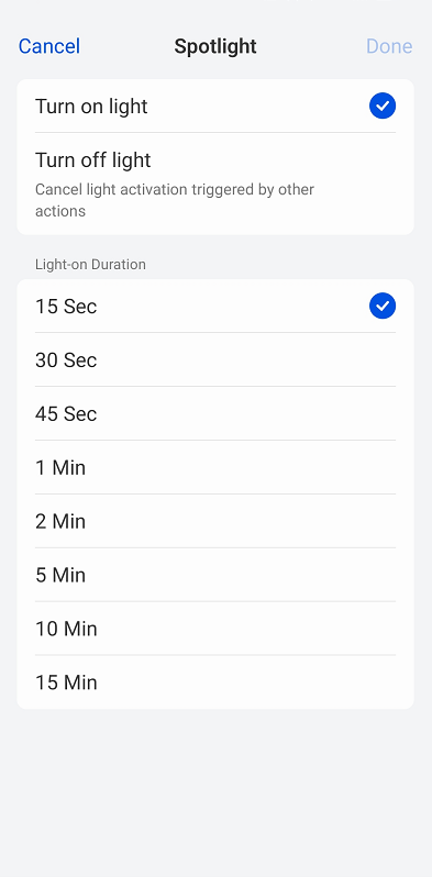 spotlight actions