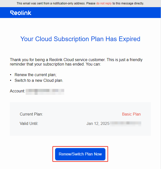 subscription plan expired warning