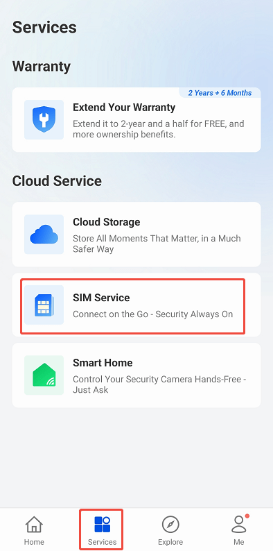 sim services
