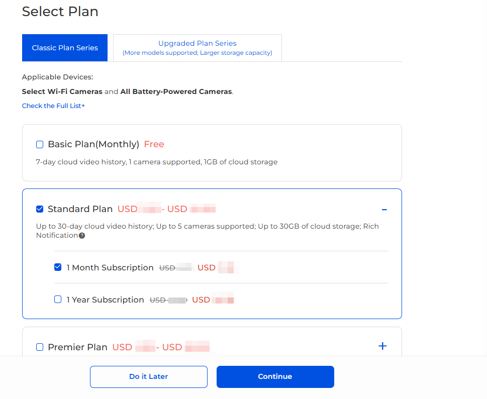 continue to switch plan on web