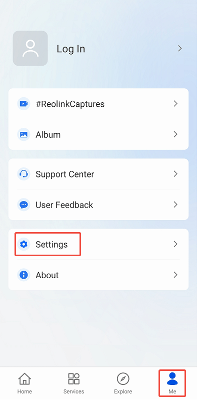 Me settings