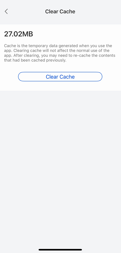 clear cache details