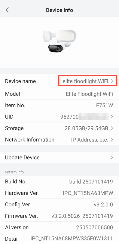 device name