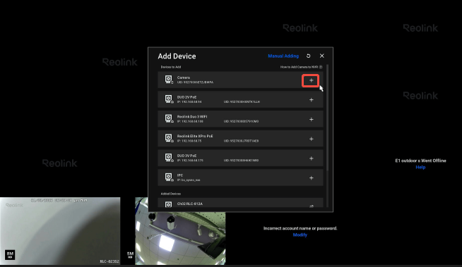 device to added
