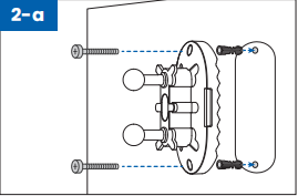 wall mount with screws