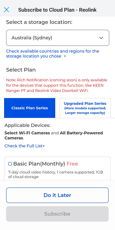 subscribe plan