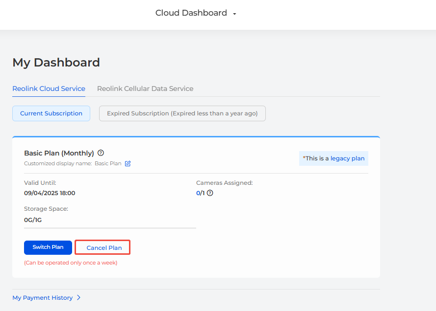cancel plan web