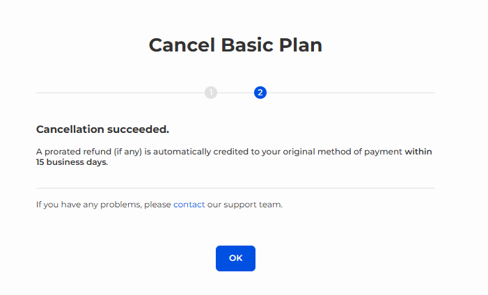 cancel succeeded web