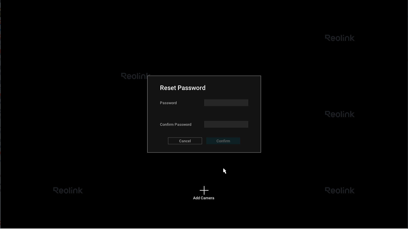 reset password