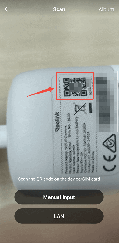 scan QR code
