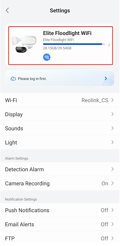camera info