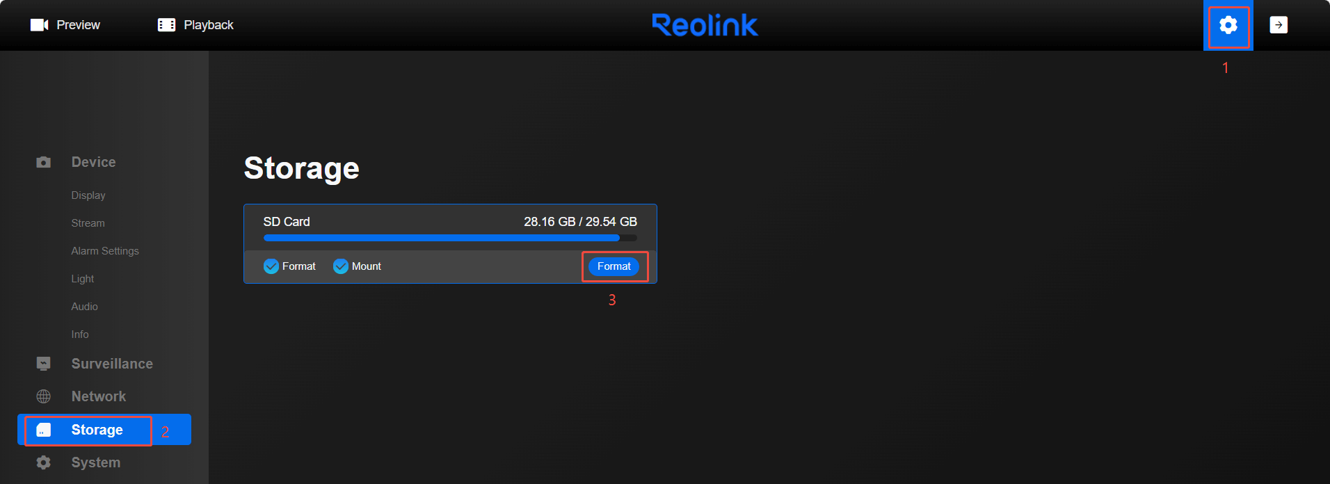 format sd card web