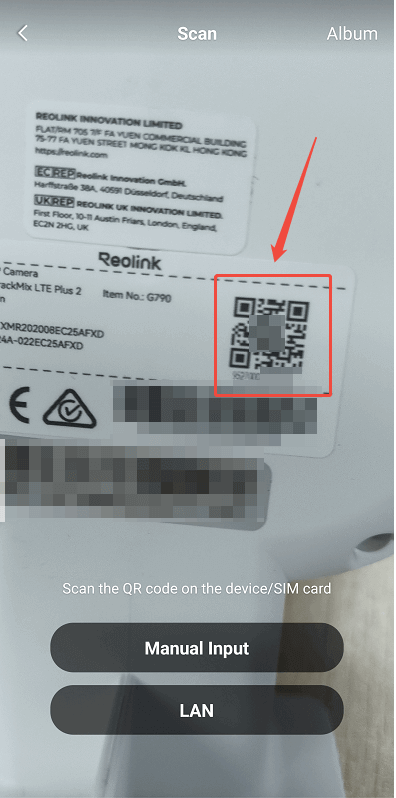 4G camera qr code