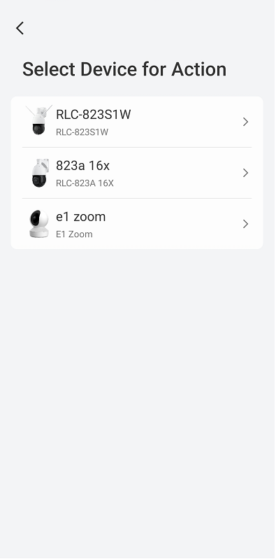 select device for action