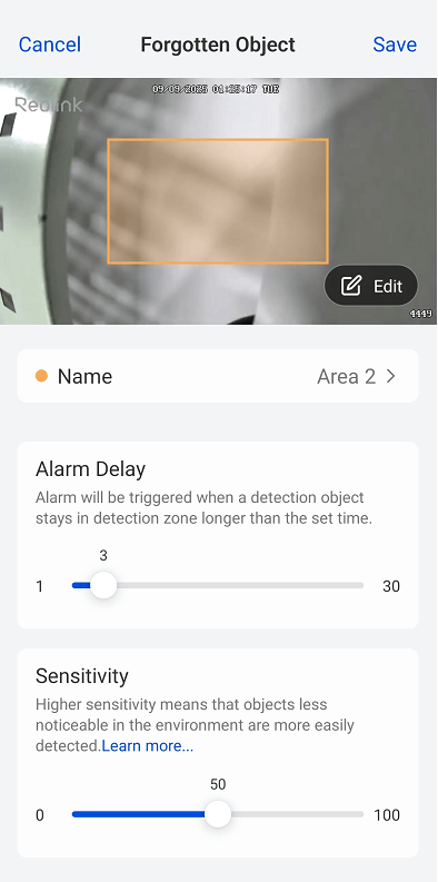 forgotten object sensitivity