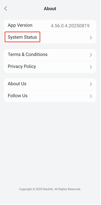 system status