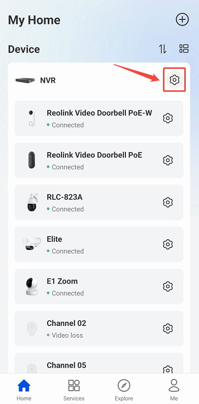 NVR settings