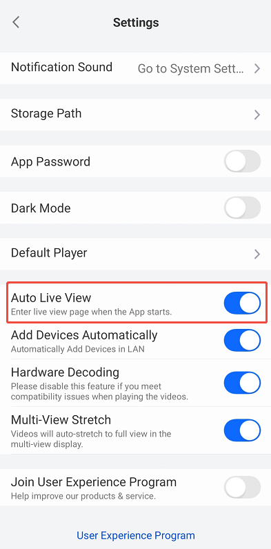auto live view