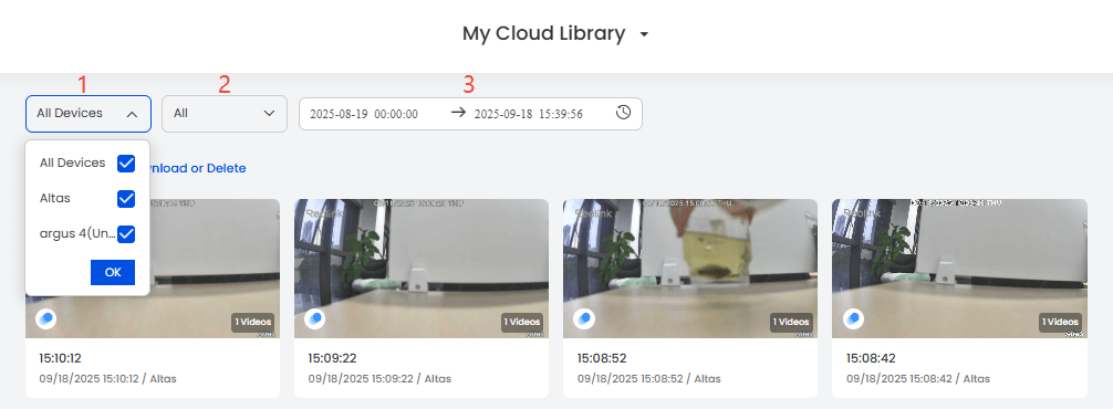 filters on web