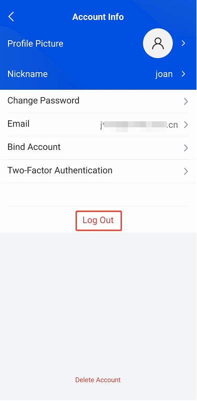 Log out