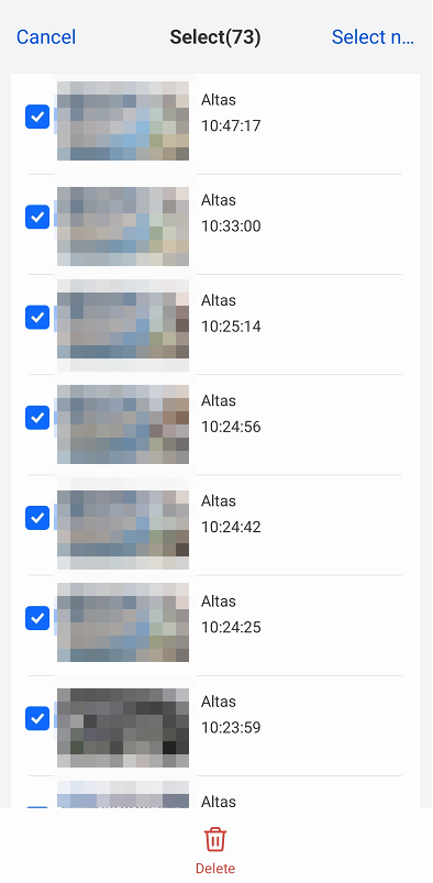 confirm delete on app