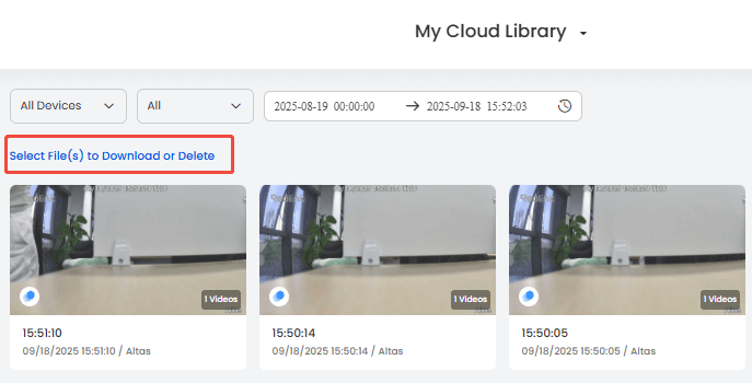 select files to download