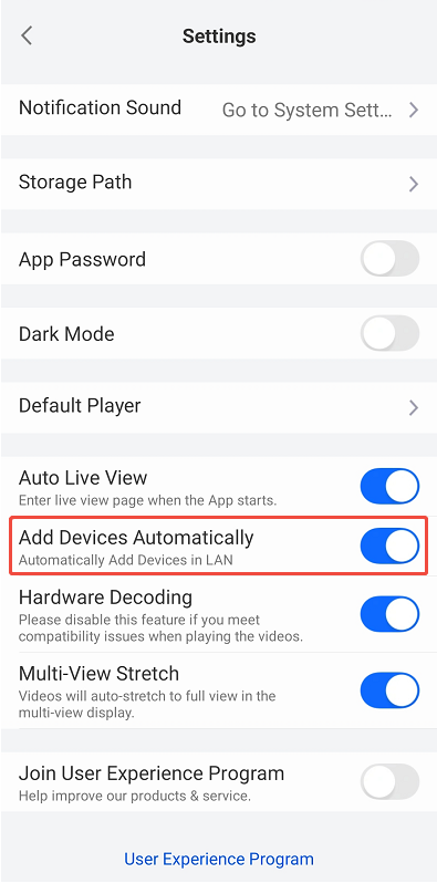add devices auto