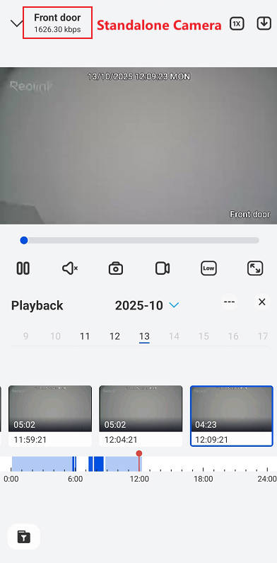 standalone camera playback