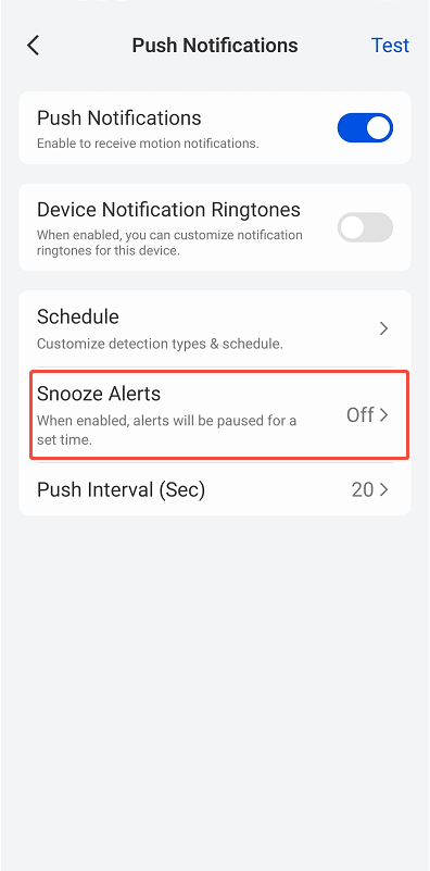 snooze alert