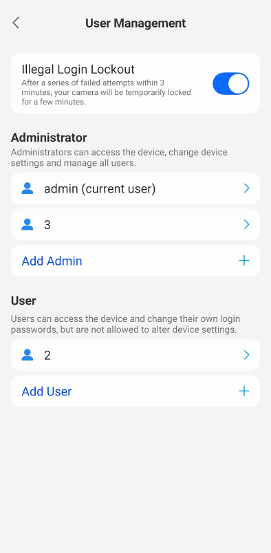 new account on app