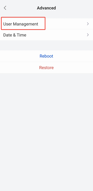 user management