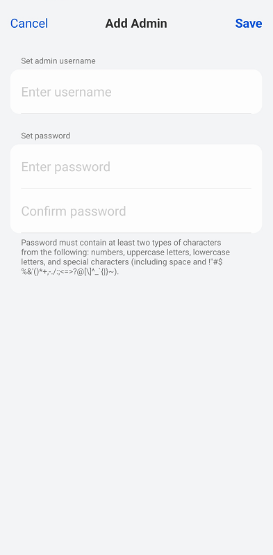 create password